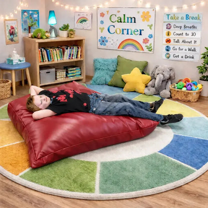 Faux Leather Beanbag Sensory Cushion-Faux Leather Beanbag Sensory Cushion