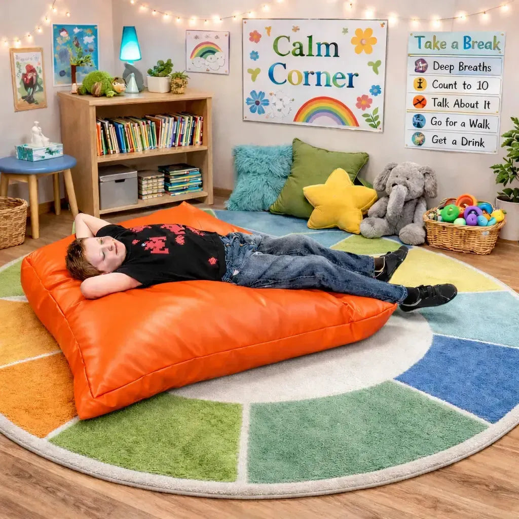 Faux Leather Beanbag Sensory Cushion-Faux Leather Beanbag Sensory Cushion