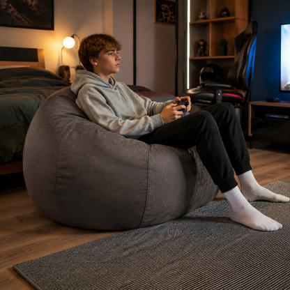 Faux Suede Jumbo Beanbags in a modern teenage setting - lifestyle image 1