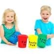 Feely tubs set of 4, The Feely tubs set of 4 are perfect for concealing items from children and getting them to use their sense of touch to identify the contents. Children will learn about texture and shape and will create their own guessing games with endless possibilities whilst using the Feely tubs set of 4. Use the Feely tubs to take a dip into the unknown and discover anything you want such as textured items or even sound items making this a game of mystery, challenge the children's imagination by choo