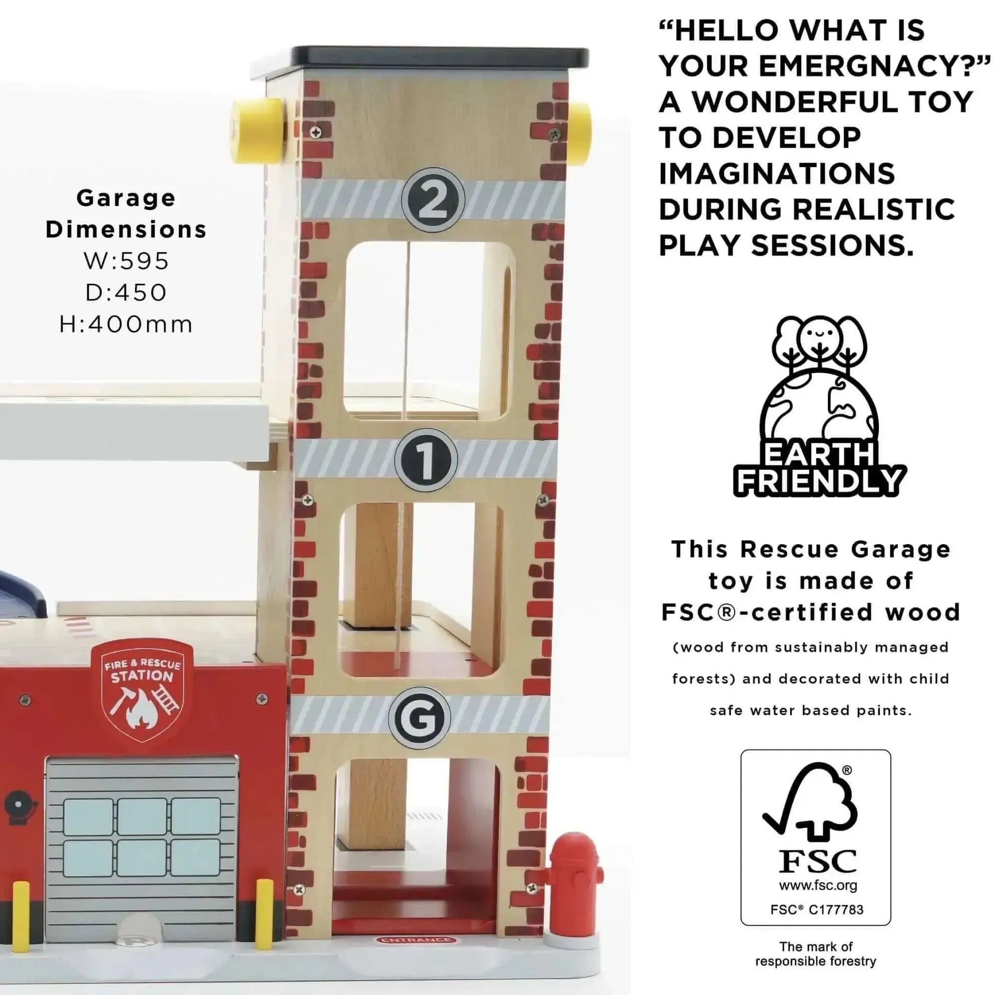 Fire & Rescue Wooden Garage-Fire & Rescue Wooden Garage