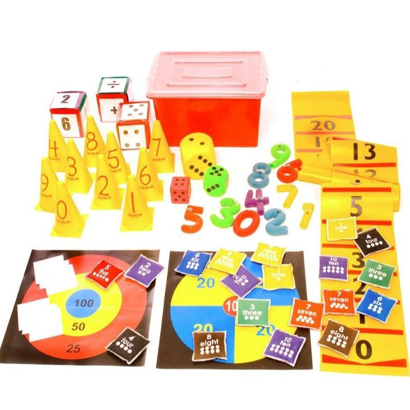 First play Maths Development Pack, Get ready to make math fun with the First Play Maths Development Pack! This exciting pack is not only great for indoor play, but it can also be taken outdoors for even more learning opportunities. With 40 pieces of equipment included, there are endless ways for children to explore and practice their numeracy skills.This kit is designed to encourage both individual and group participation, making it perfect for classrooms, playgroups, or even family game nights. Whether it'