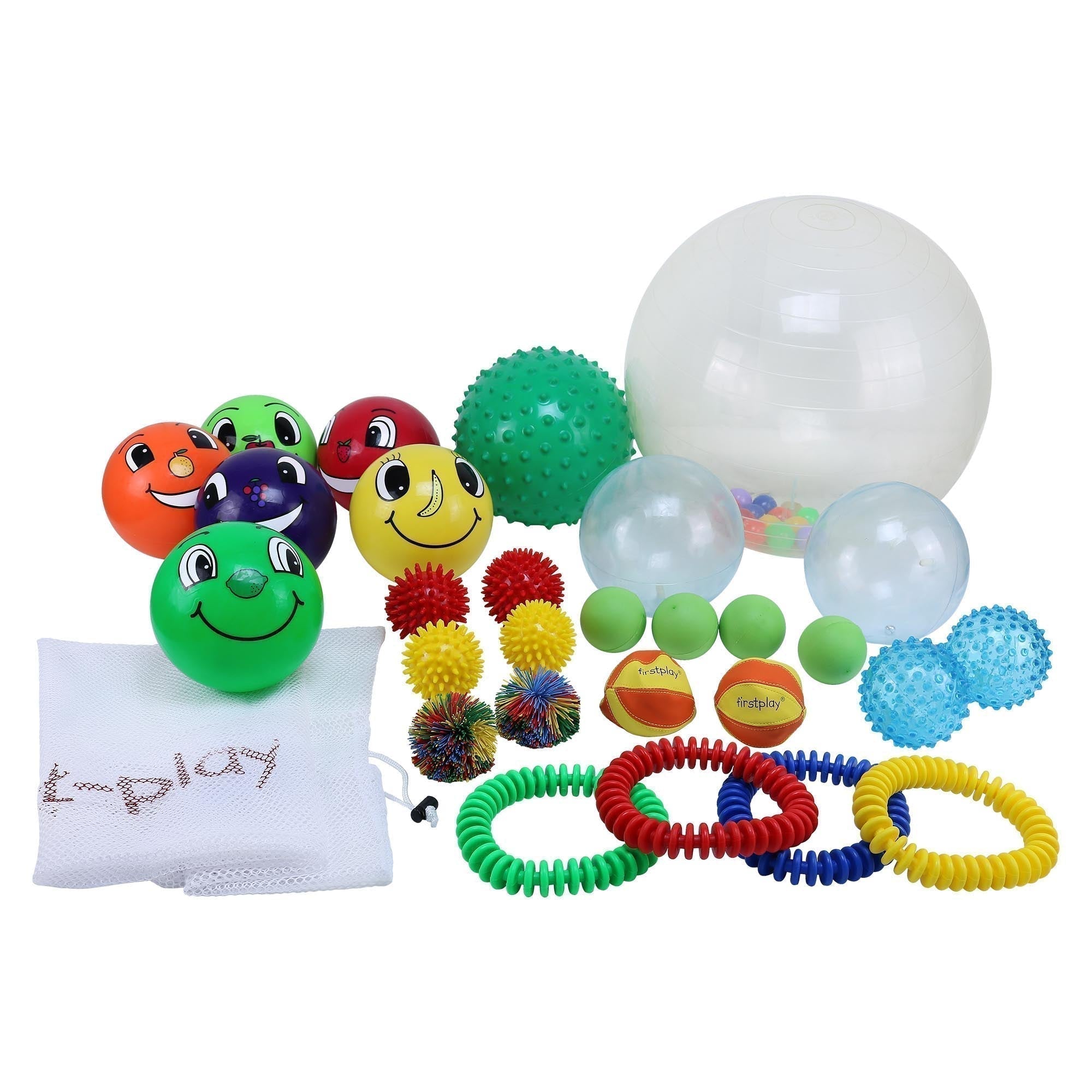 First-play Multi Sensory Motor Pack, The First-play Multi Sensory Motor Pack offers a comprehensive selection of tactile equipment specifically designed to stimulate the senses in a classroom setting. It's not just about play but also about enhancing sensory perception, fine motor skills, and cognitive development among children. First-play Multi Sensory Motor Pack Features: Sensory Stimulation: The pack is tailored to stimulate senses through a variety of touch and feel exercises. Tactile Variety: Differen