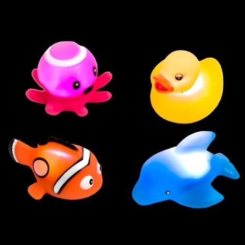 flashing bath toys, The Flashing Floating Sea Blinker bath toys are a fantastic addition to any bath time. Children will love the new flashing bath toy friends which provide a great piece of imaginary play in the bath. The flashing bath toys are colourful characters for water play or bath time fun. Place the flashing bath toys in water to activate the stimulating flashing lights. The flashing bath toys works just as well on your hand! Stops when contact (with hand or water) is ended. Highly enjoyable in wat