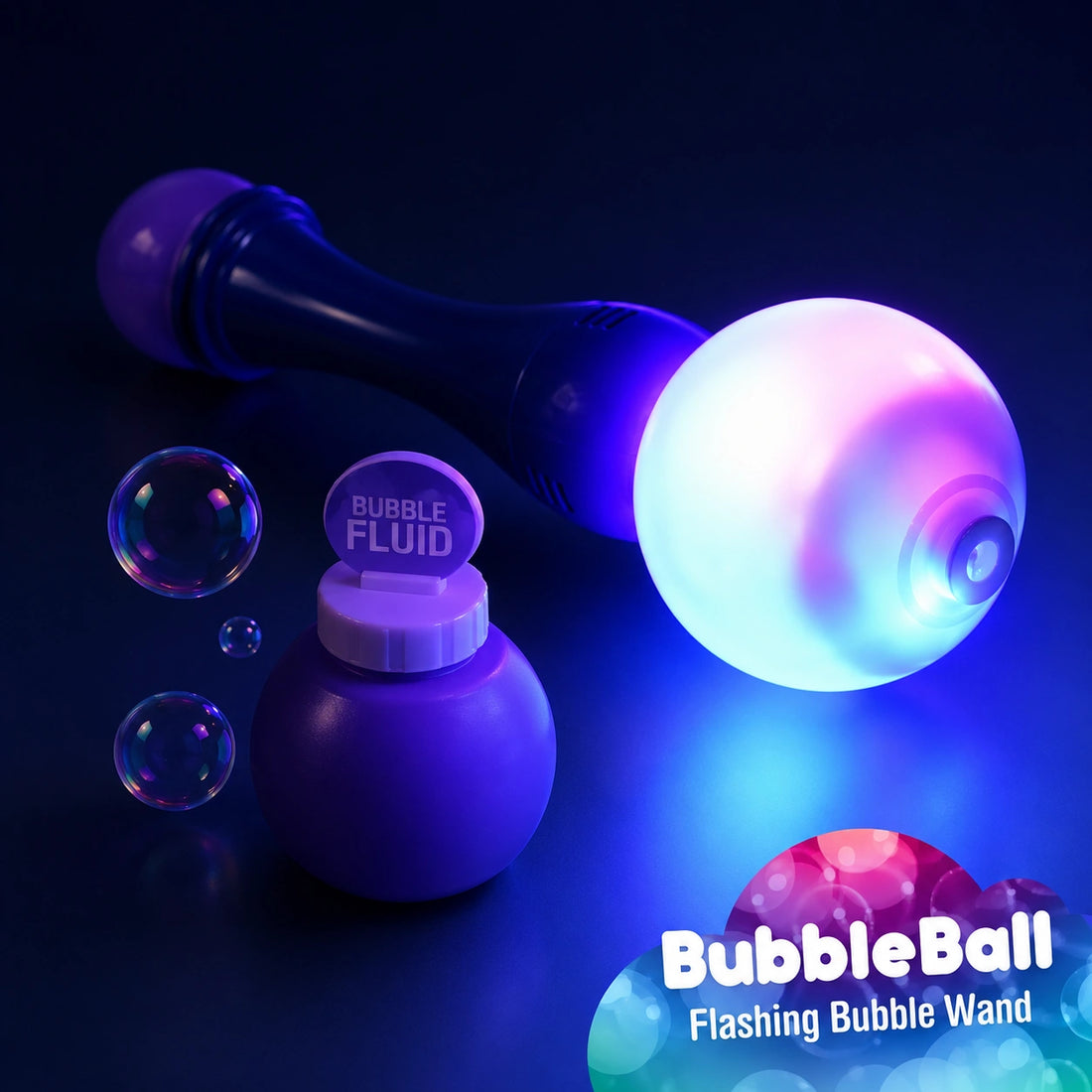 Flashing Bubble Ball Wand-Flashing Bubble Ball Wand