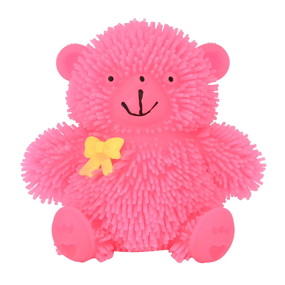 Flashing Puffer Bear, Our Flashing Puffer Bear is a delightful soft to touch animal styled ball.The Flashing Puffer Bear is ultra soft and extremely tactile its a fantastic tactile addition to your sensory toy collection.The Flashing Puffer Bear is a highly pliable toy. Flashing air-filled bear puffer toy which lights up when tapped Fun sensory, visual and tactile experience Ideal toy for those who like to fidget and fiddle, great for relieving stress and anxiety Helps to develop fine motor skills and hand-