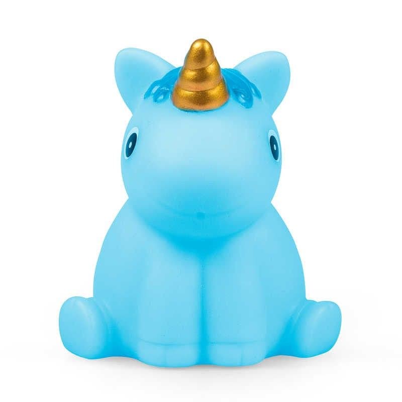 Floating Unicorn Bath Light, The Unicorn Bath Light is a delightful unicorn figure that lights up. Place your fingers on the bottom of the unicorn and it will illuminate from the inside with a warming glow and transform bath time into a mystical water play adventure. This enchanting little dude will make all of your bathtub dreams come true, and assist in melting away the worries of the day with his ever-changing colour spectrum,creating the calmest bath time you will ever experience. Adorable design with a