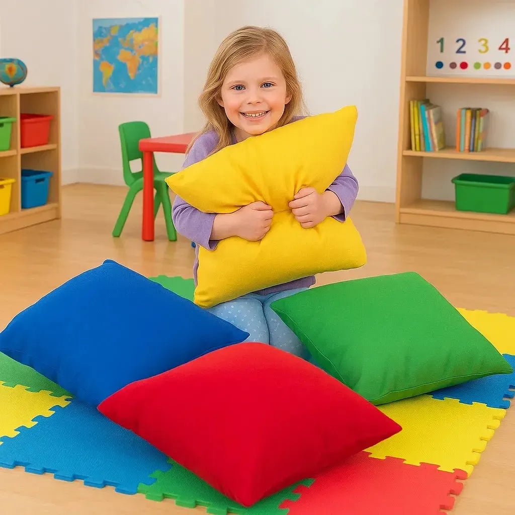 Floor Cushions Primary Colours-Floor Cushions Primary Colours