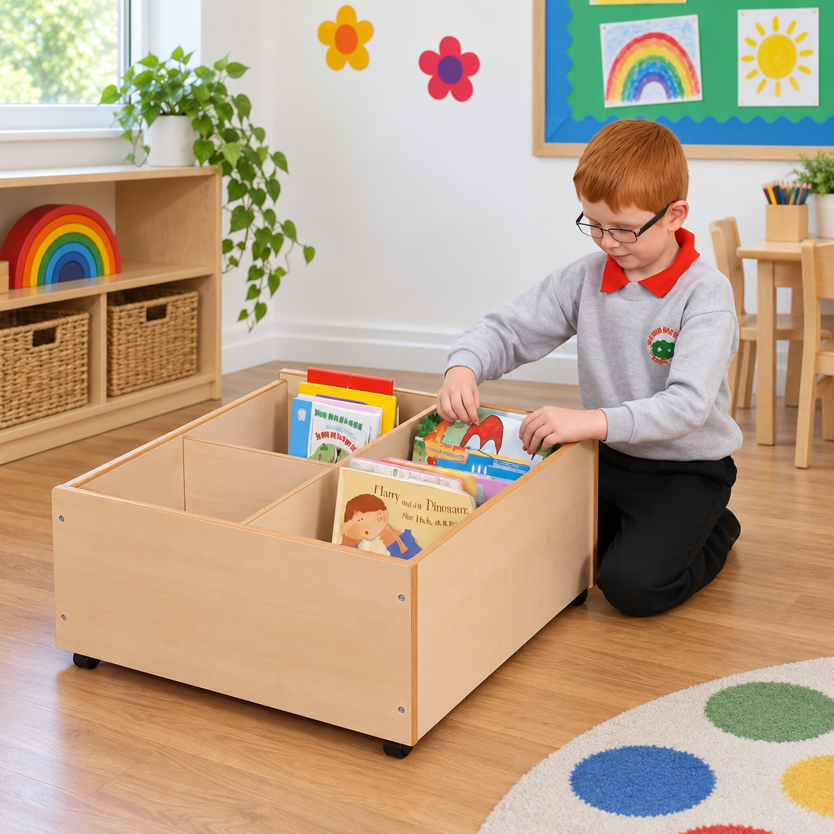Floor Level 4 Compartment Kinderbox in a bright early years classroom – view 8