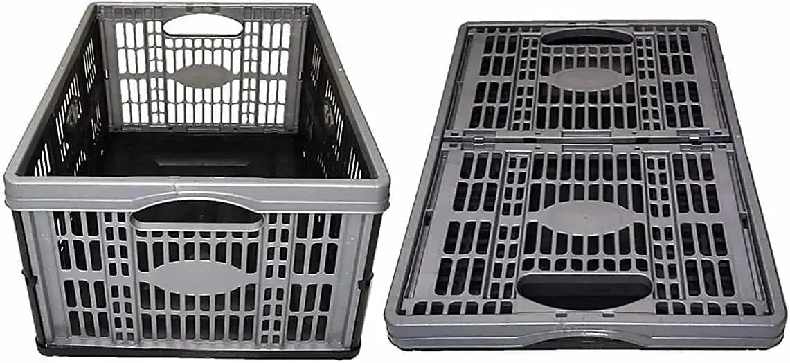 Foldable Collapsible Plastic Storage Crate-Foldable Collapsible Plastic Storage Crate