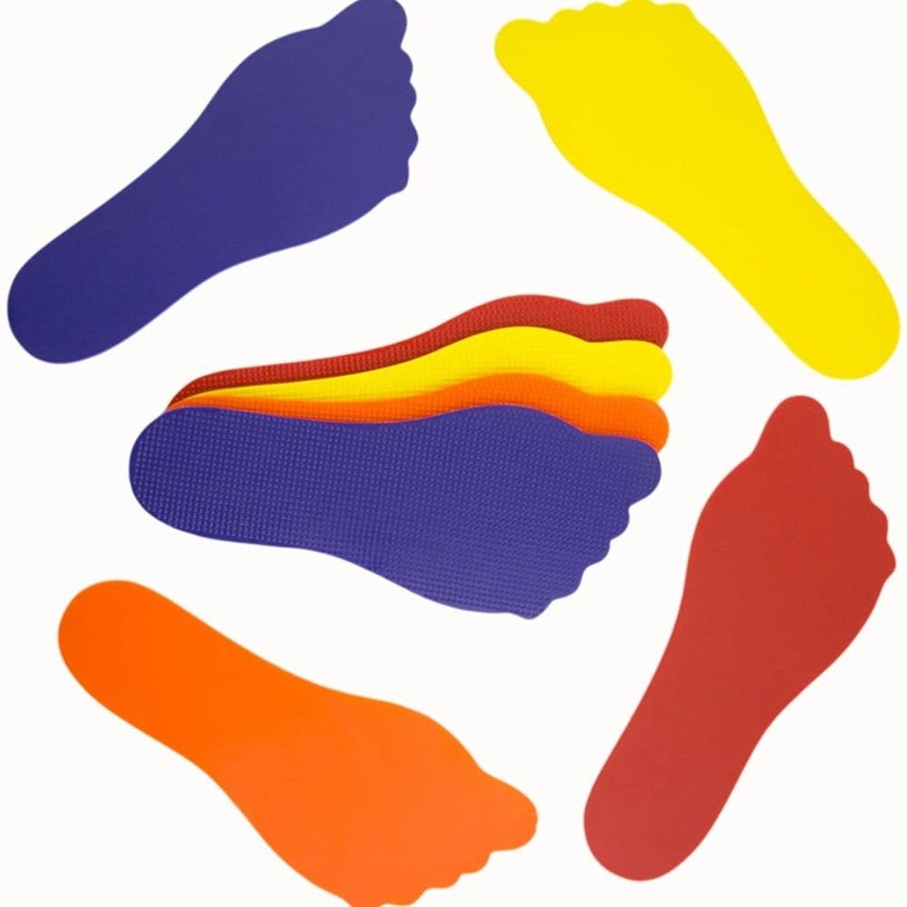 Foot Floor Markers Pack of 10, Introducing our vibrant Foot Shaped Floor Markers, a versatile set of 10 markers, designed to turn any space into an engaging and educational environment! These aren’t just any markers; they’re a practical tool, perfect for setting up lively activity courses in gymnasiums, classrooms, or for aiding in maintaining social distancing in schools. 🌈 Versatile & Practical: Ideal for creating dynamic activity courses and learning environments, these markers offer durable vulcanized c