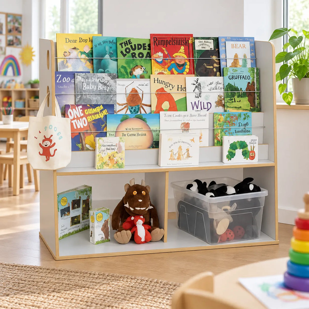 Free Standing Book Display & Storage Unit in a bright early years classroom – view 5