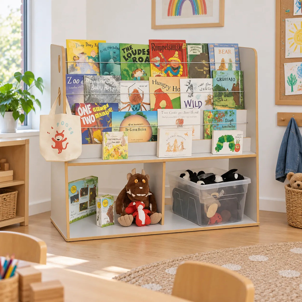 Free Standing Book Display & Storage Unit in a bright early years classroom – view 7