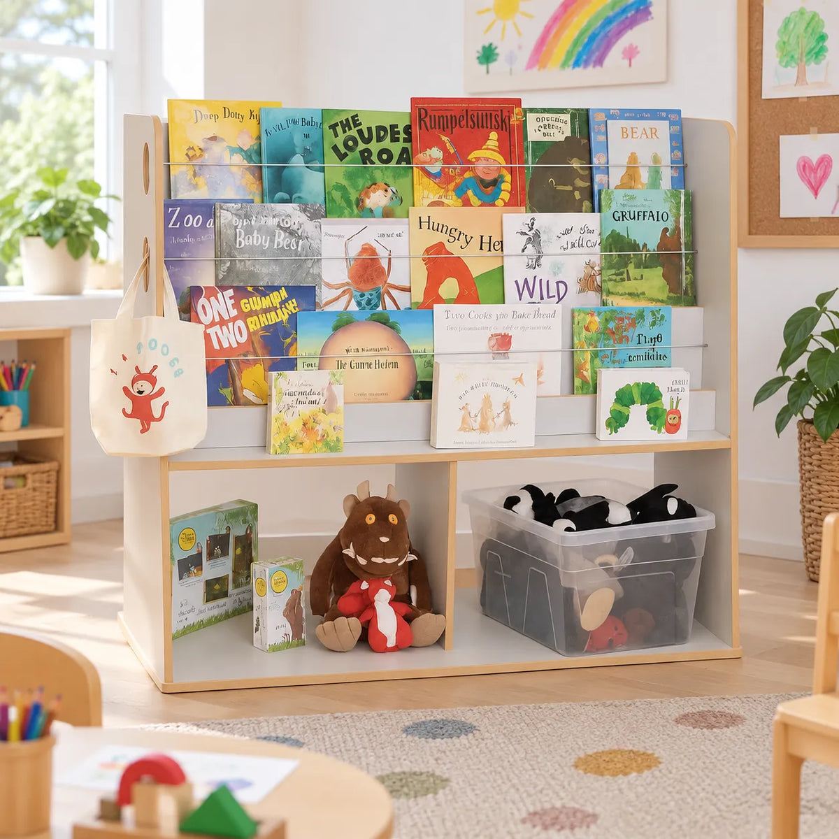 Free Standing Book Display & Storage Unit in a bright early years classroom – view 8
