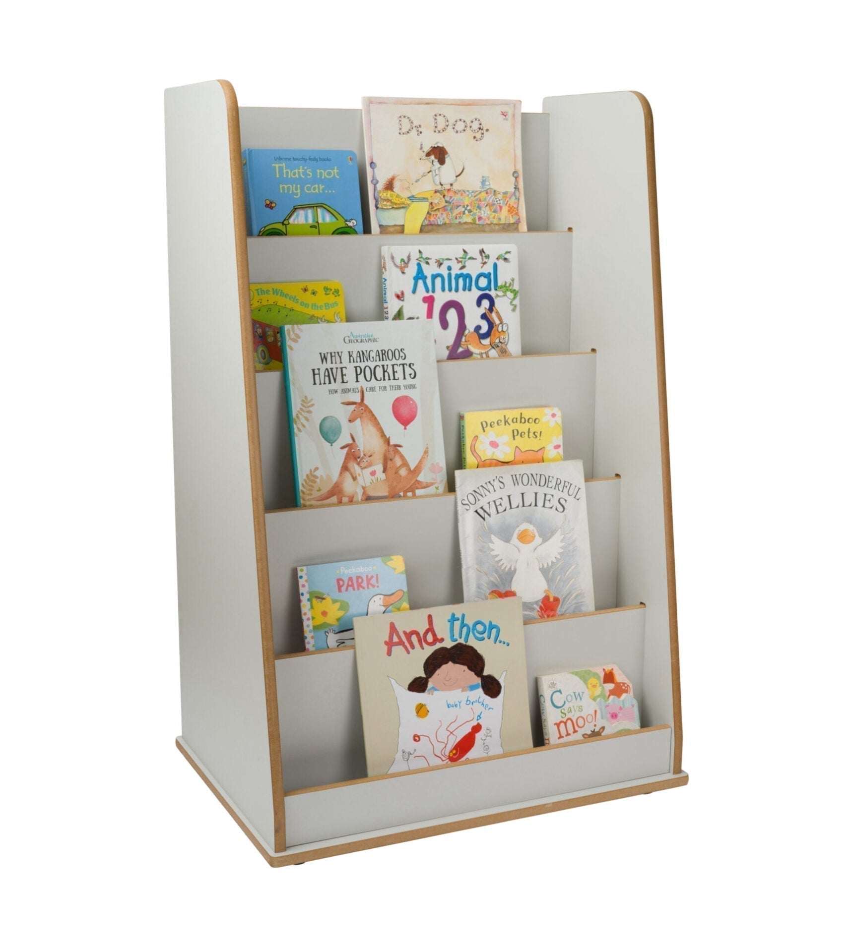 Free Standing Book Display Unit, Elevate Your Reading Corner with the Free Standing Book Display Unit! Our Free Standing Book Display Unit is the perfect addition to your reading corner. Designed for accessibility, simplicity, and sturdiness, this unit provides a safe and attractive way to display books while maximizing storage. Here's what makes it special: Features of the Free Standing Book Display Unit: Anti-Topple Design: Safety is our priority. The Free Standing Book Display Unit is designed to prevent