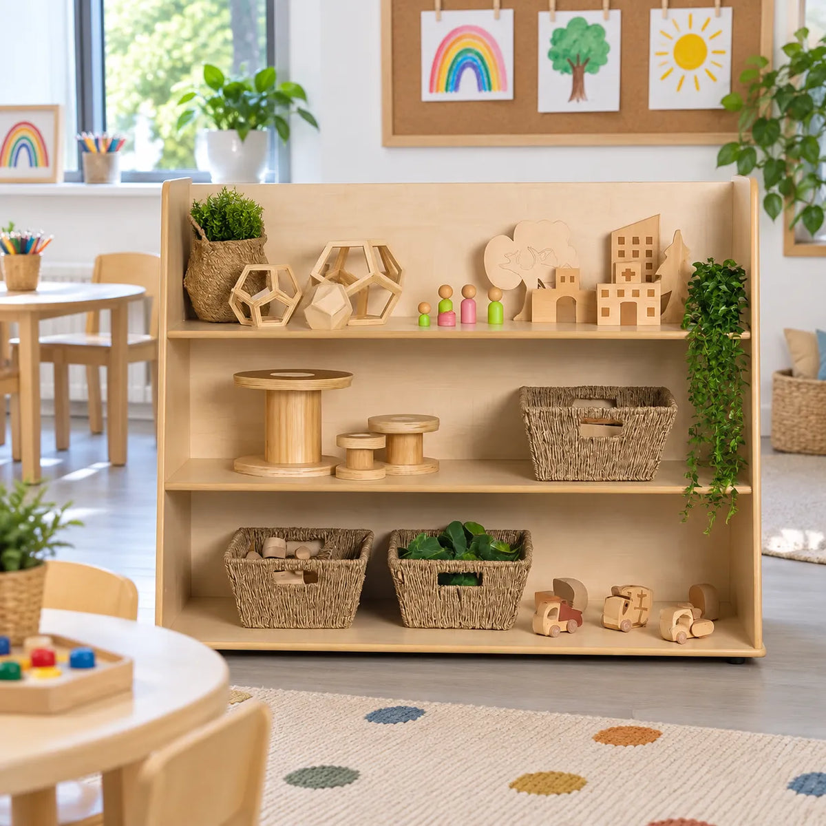 Free Standing Shelf 540mm deep in a bright early years classroom – view 4