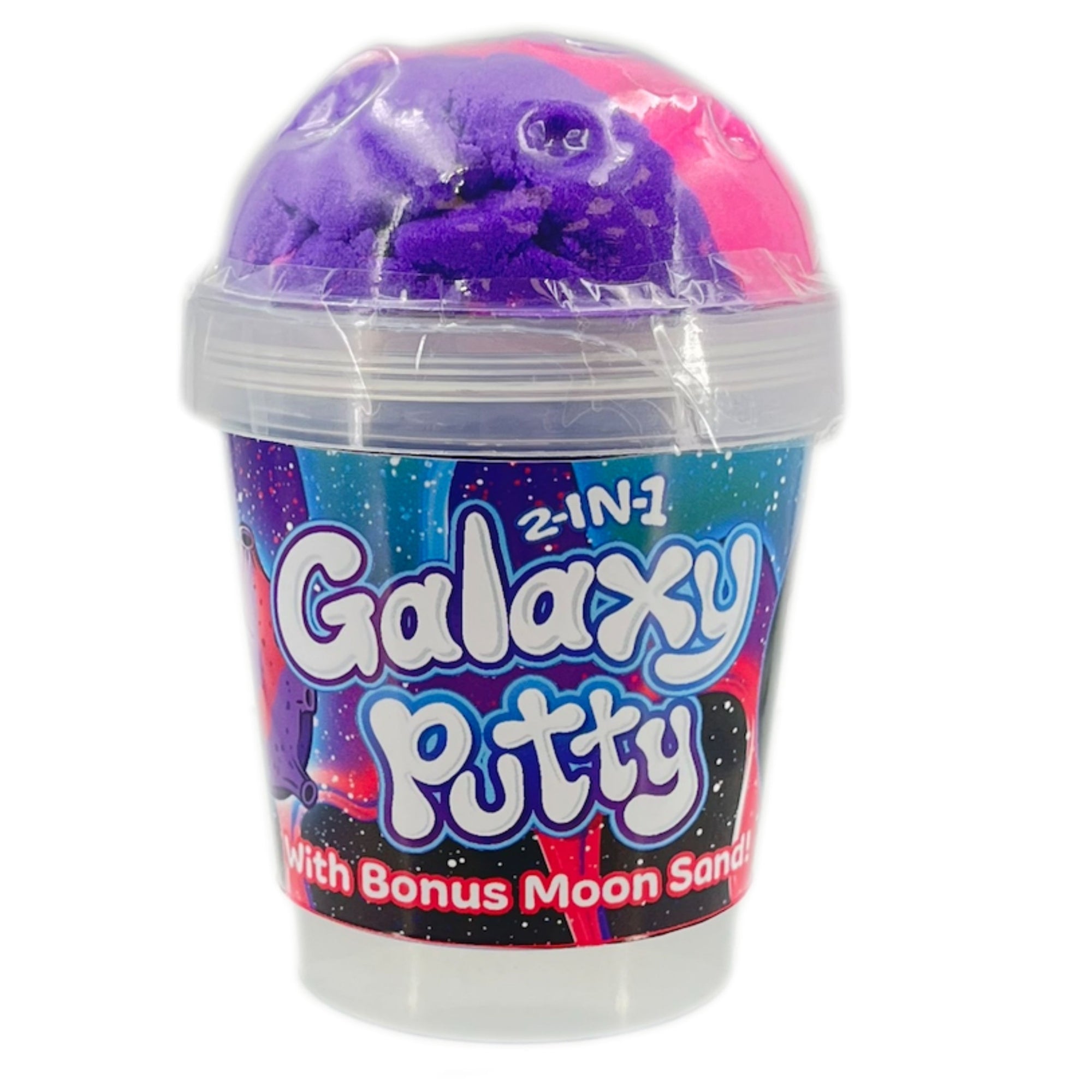 Galaxy Putty & Moon Sand, The 2-in-1 Galaxy Putty & Moon Sand is the perfect toy for kids who love space and creativity! This incredible product combines the fun and stretchability of putty with the soft and fluffy texture of moon sand, allowing kids to create amazing space landscapes like never before.With its vibrant colors and unique texture, this multi-colored space putty is truly out of this world. Kids can stretch it, mold it, and shape it however they want, letting their imagination run wild as they 