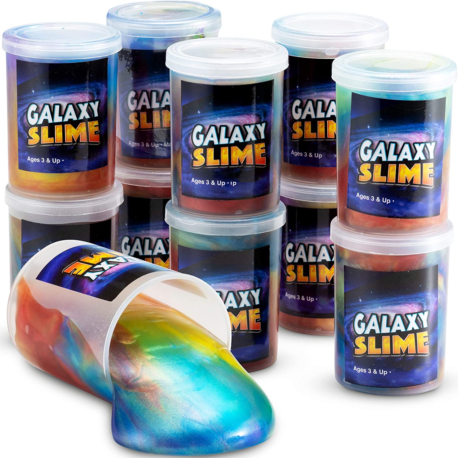 Galaxy Slime Tub, Unleash your inner astronaut and embark on a mesmerizing journey through the cosmos with our Galaxy Slime Tub! This intergalactic-inspired putty is a sensory delight that will captivate both young and old.Dive into a world of vibrant colors as you delve your hands into this multi-colored masterpiece. Let your creativity run wild as you mold, squish, and stretch this captivating material into any shape your imagination desires. Transform it into a starry sky, a swirling galaxy, or a cosmic 