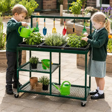 Garden Potting Station Metal Trolley-Garden Potting Station Metal Trolley