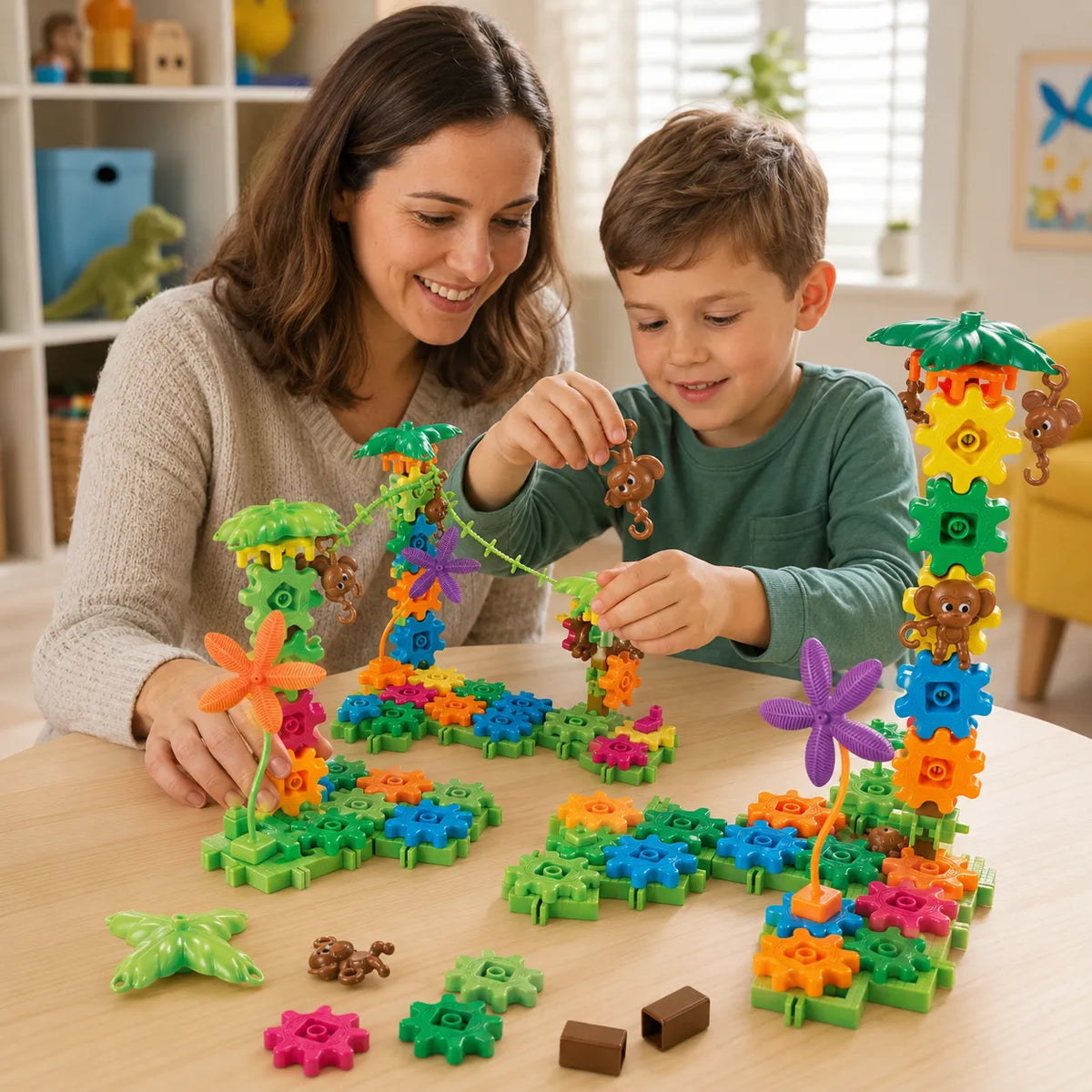 Gears Gears Gears Movin Monkeys home STEM play