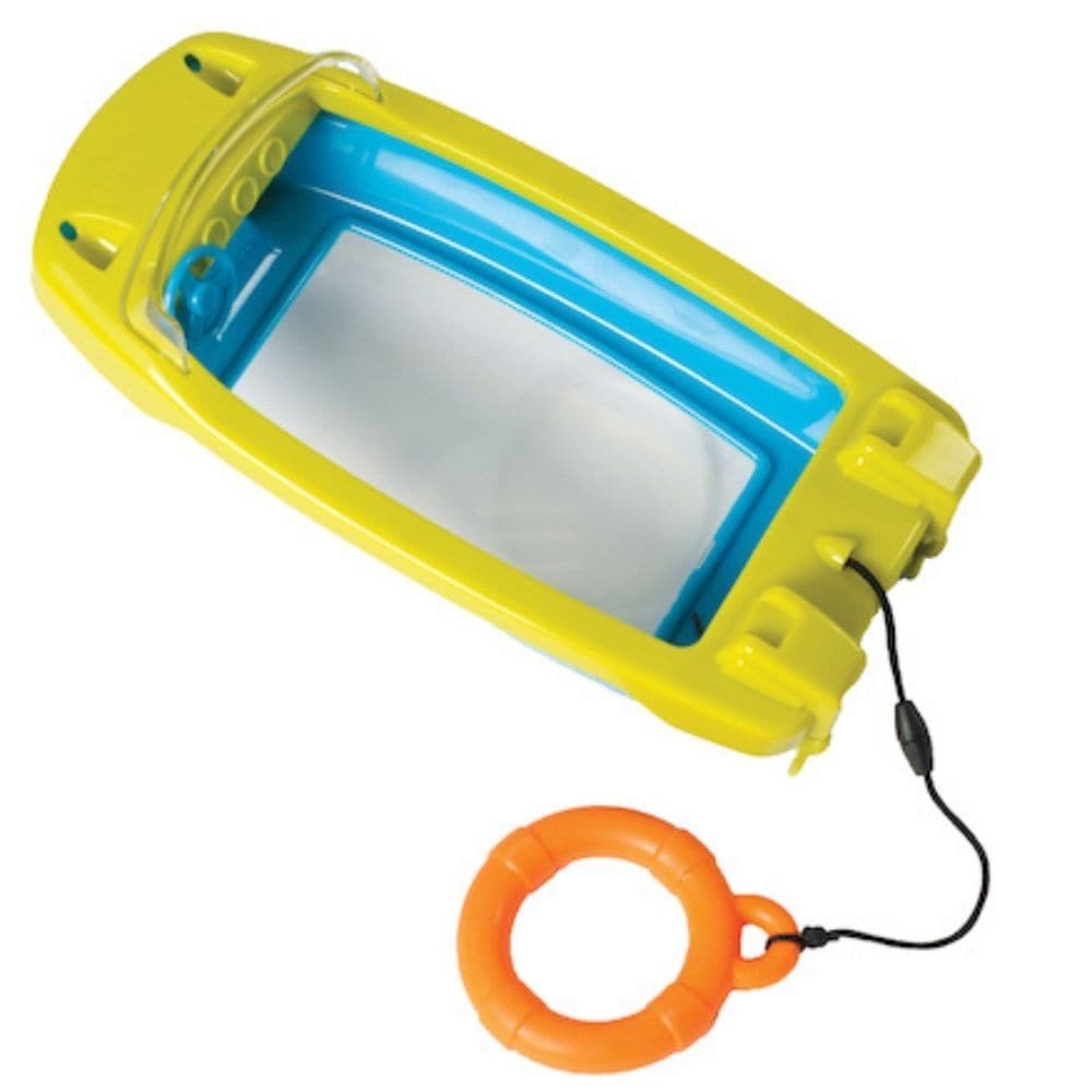GeoSafari Jr Underwater Explorer Boat and Magnifier, The GeoSafari Jr Underwater Explorer Boat and Magnifier is a fun way to introduce magnification to children using water play. This GeoSafari Jr Underwater Explorer Boat and Magnifier lets children see underwater with its a powerful 3x magnifier. Also has handy ring buoy that slips over the wrist and an adjustable strap so it doesn't float away. Looking for underwater toys that get kids excited about science learning outdoors? Use this outdoor science toy 
