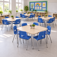 GH20 Stacking Chair Set of 20 in a bright UK classroom – lifestyle image 1