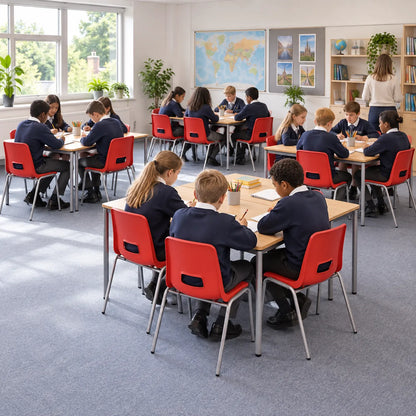 GH20 Stacking Chair Set of 20 in a bright UK classroom – lifestyle image 4