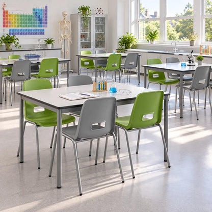 GH20 Stacking Chair Set of 20 in a bright UK classroom – lifestyle image 3