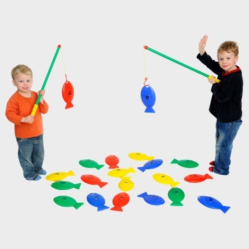 Giant Fishing Game 1-20, The Giant Fishing Game 1-20 is the ultimate game for children that combines learning, fun, and outdoor play. Whether it's played indoors or outdoors, this game is designed to captivate and engage children while they improve their motor skills and hand-eye coordination.The Giant fishing game comes with 20 brightly colored fish, each numbered from 1 to 20, and two sturdy plastic fishing rods. Children will love the challenge of using their fishing skills to hook the fish and bring the