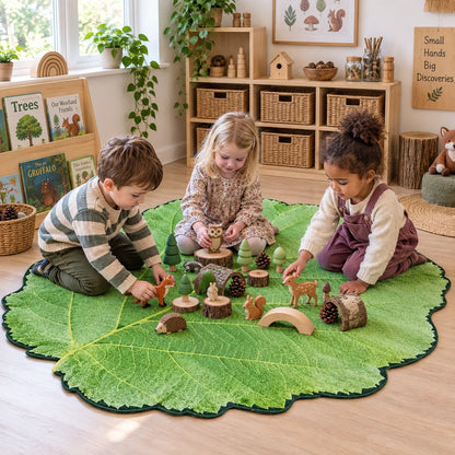 Giant Leaf Playmat in a natural early years indoor setting with children – image 6 of 8