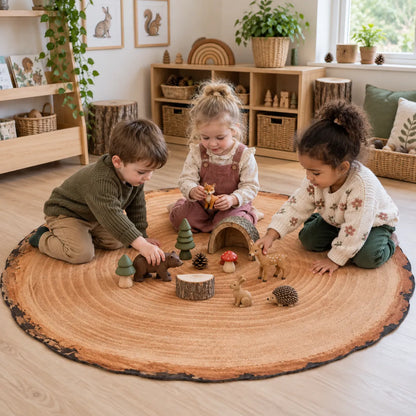 Giant Log Playmat in a natural early years indoor setting with children – image 5 of 8