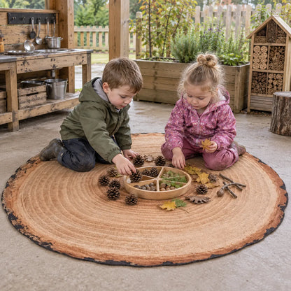 Giant Log Playmat in a natural early years outdoor setting with children – image 6 of 8