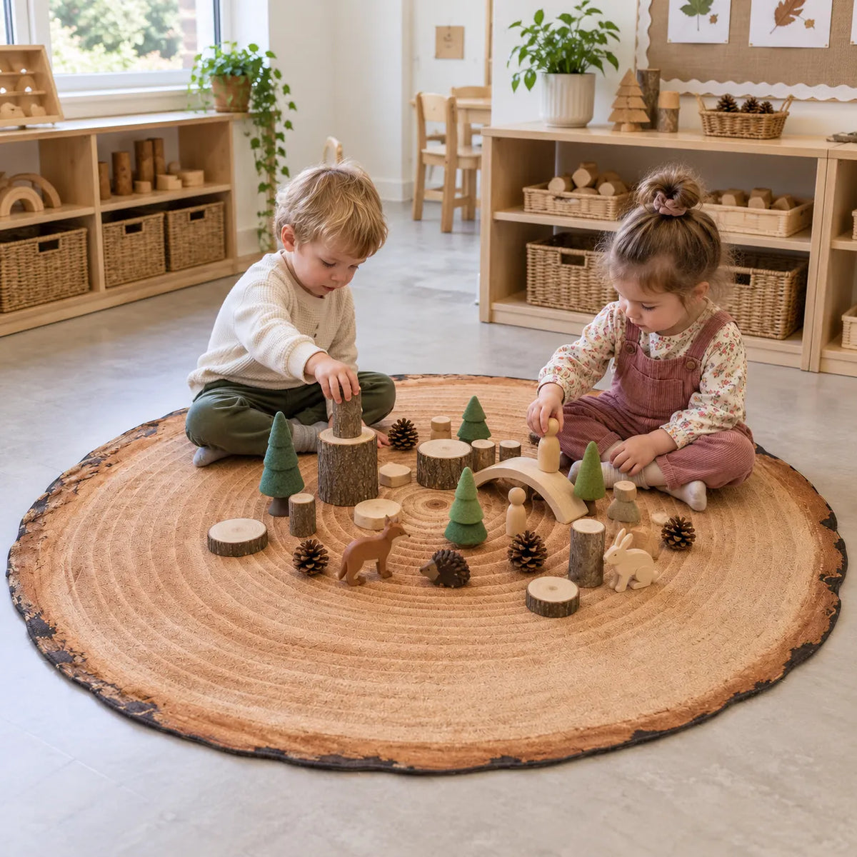Giant Log Playmat in a natural early years indoor setting with children – image 8 of 8