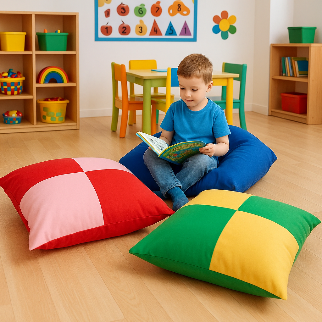 Giant Multi Coloured Cushion Pack of 3