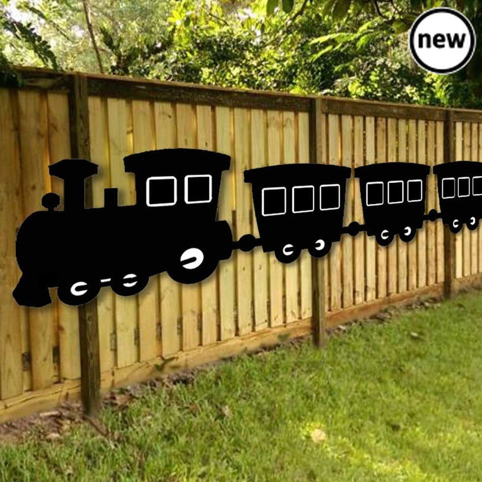Giant Outdoor Train Chalkboard, The Giant Outdoor Train Chalkboard is an exciting and engaging outdoor mark making activity designed specifically for children, especially those in the Early Years Foundation Stage (EYFS). This high-quality chalkboard is incredibly sturdy and built to withstand outdoor conditions, making it perfect for long-term use.Featuring pre-drilled holes for easy hanging (fixings not supplied), this chalkboard can be easily mounted on walls or fences, allowing children to have fun and g