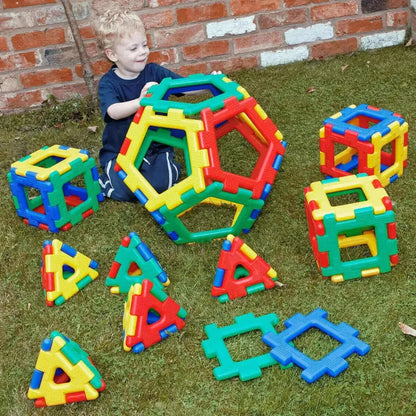 Giant Polydron Platonic Solids Set-Giant Polydron Platonic Solids Set