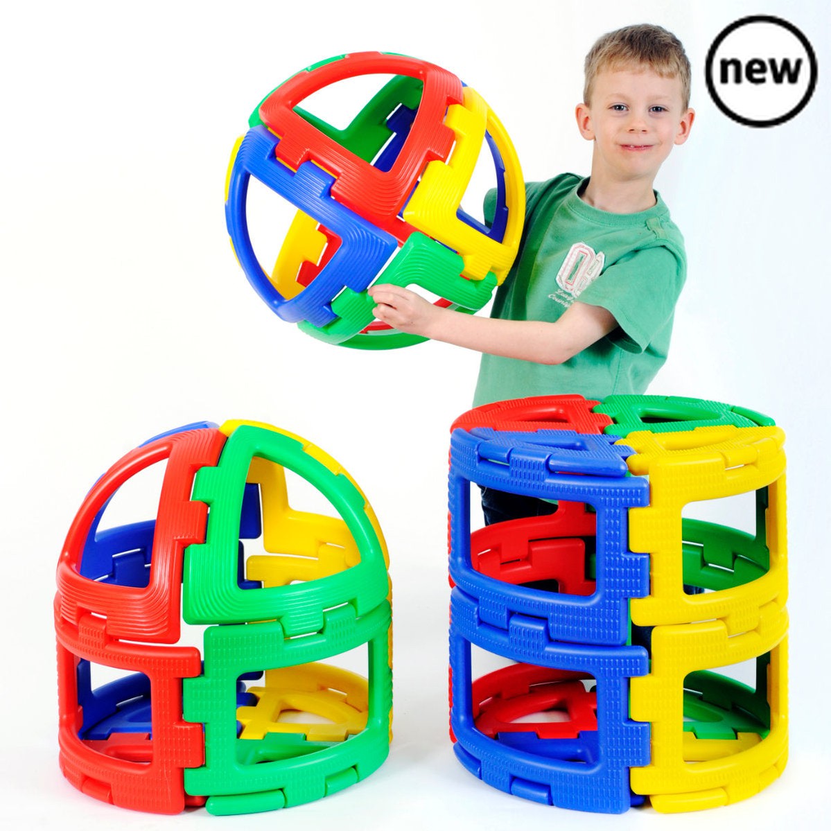 Giant Polydron Sphera Set, The Giant Polydron Sphera Set is the perfect educational tool for nurseries, early years, kindergartens, and reception classes. It allows children to build spherical constructions, making it an ideal resource for early geometry lessons.This set is designed to introduce and explore the properties of 2D and 3D shapes, while also developing spatial awareness at an early age. The hands-on and engaging nature of this set ensures that children have fun while learning.With a variety of p