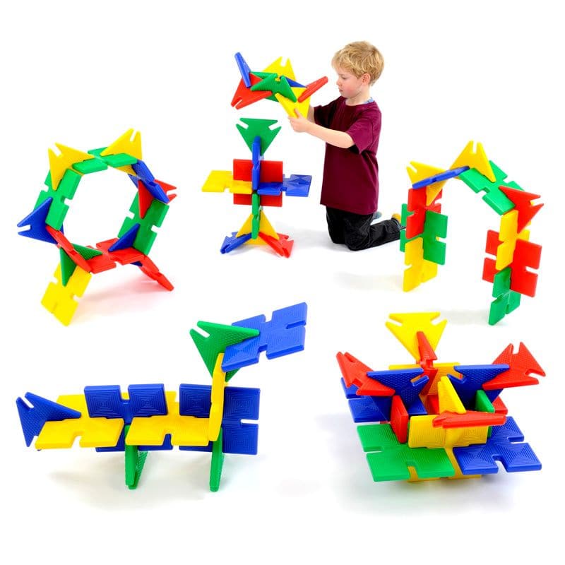 Giant PolyPlay 72 Pieces, Unlock the world of shapes, angles, and endless possibilities with the Giant PolyPlay 72-Piece Set! Specifically designed to inspire creativity and spatial understanding, this set is a fantastic educational resource for nurseries and primary schools. With its durable design, it's perfect for both indoor and outdoor play. Giant PolyPlay 72 Pieces Features Versatile Design: Create an incredible diversity of models, from geometric shapes to everyday objects, animals, and people. Indoo