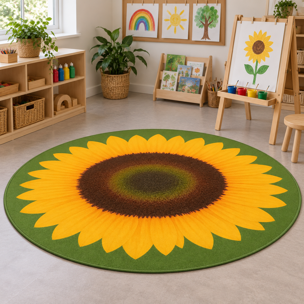 Giant Sunflower Mat in a natural indoor early years setting without children – image 3 of 8