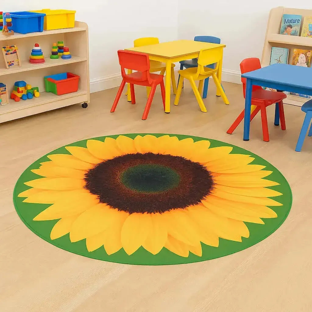 Giant Sunflower Mat,classroom carpets,primary school carpets and rugs