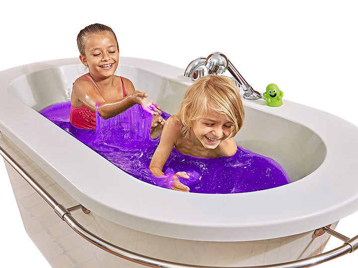 Glitter Slime Gelli Baff, Glitter Slime Gelli Baff offers a whimsical and safe way to make bath time more enjoyable for kids. With its easy-to-use formula, children can transform regular bath water into a vibrant, glittering goo and then easily revert it back to liquid for simple drainage. Glitter Slime Gelli Baff Features: Two-Step Process: Simply add the 150g packet of Glitter Slime Gelli Baff to water to create thick, colourful goo. To revert it back to water, add the 150g packet of Dissolving Powder. Sa