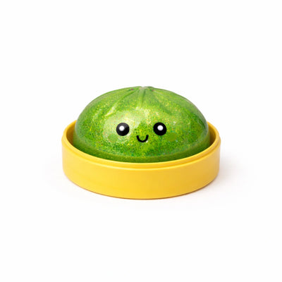 Glitter Squishy Bao Bun In Dumpling Case-Glitter Squishy Bao Bun In Dumpling Case