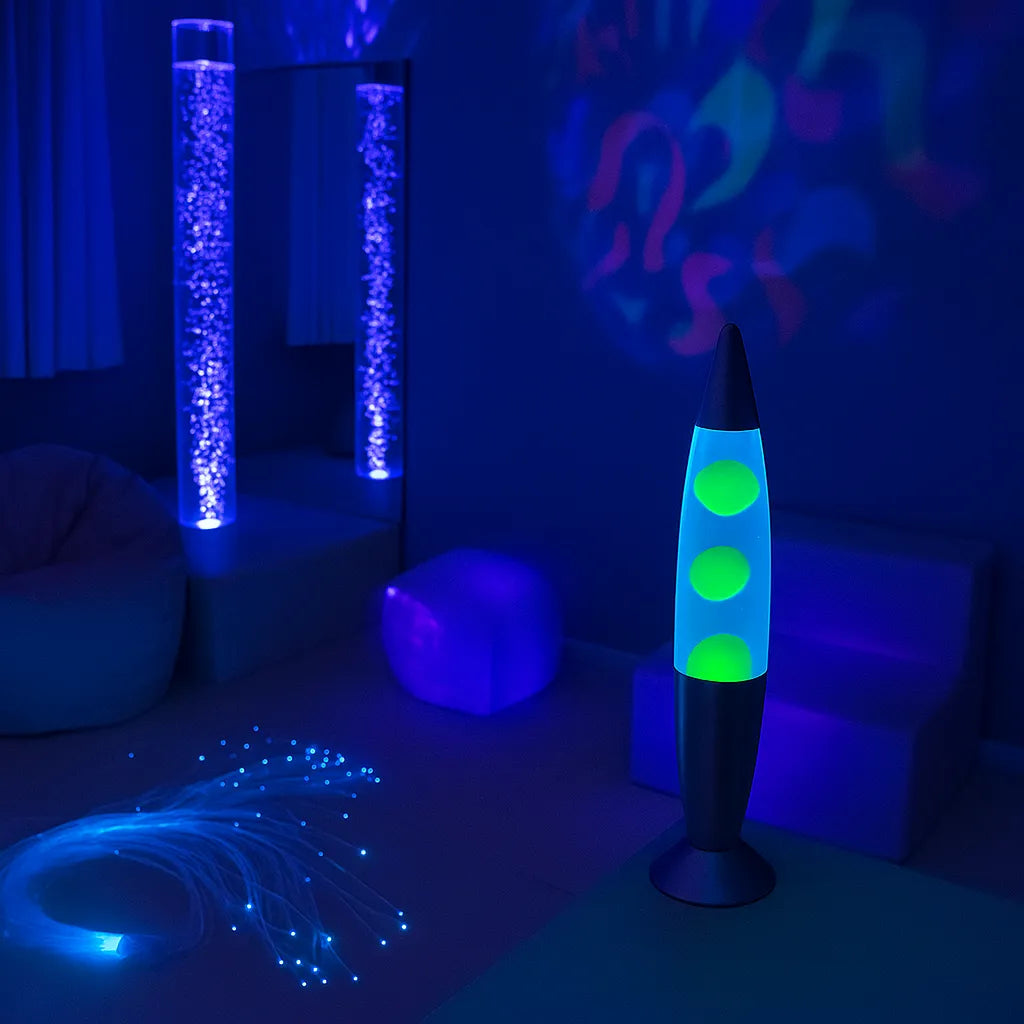 Global Gizmos Blue & Green Retro Lava Lamp-Global Gizmos Blue & Green Retro Lava Lamp
