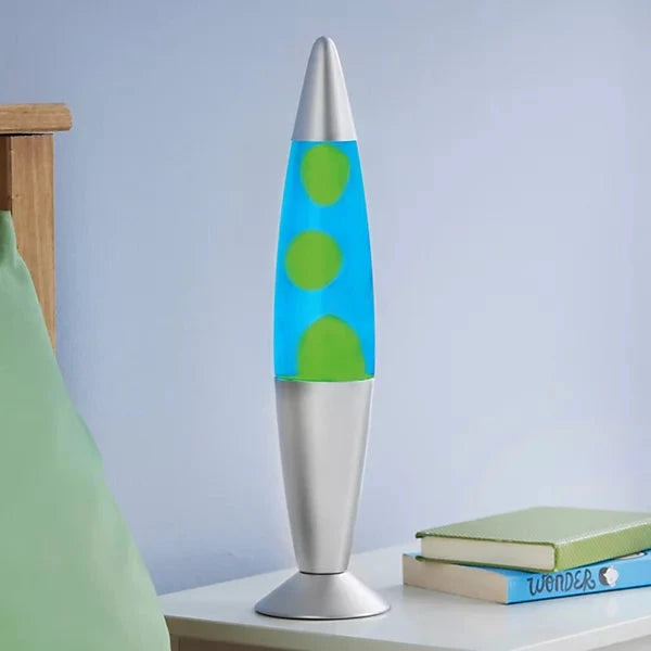 Global Gizmos Blue & Green Retro Lava Lamp-Global Gizmos Blue & Green Retro Lava Lamp