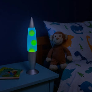 Global Gizmos Blue & Green Retro Lava Lamp-Global Gizmos Blue & Green Retro Lava Lamp