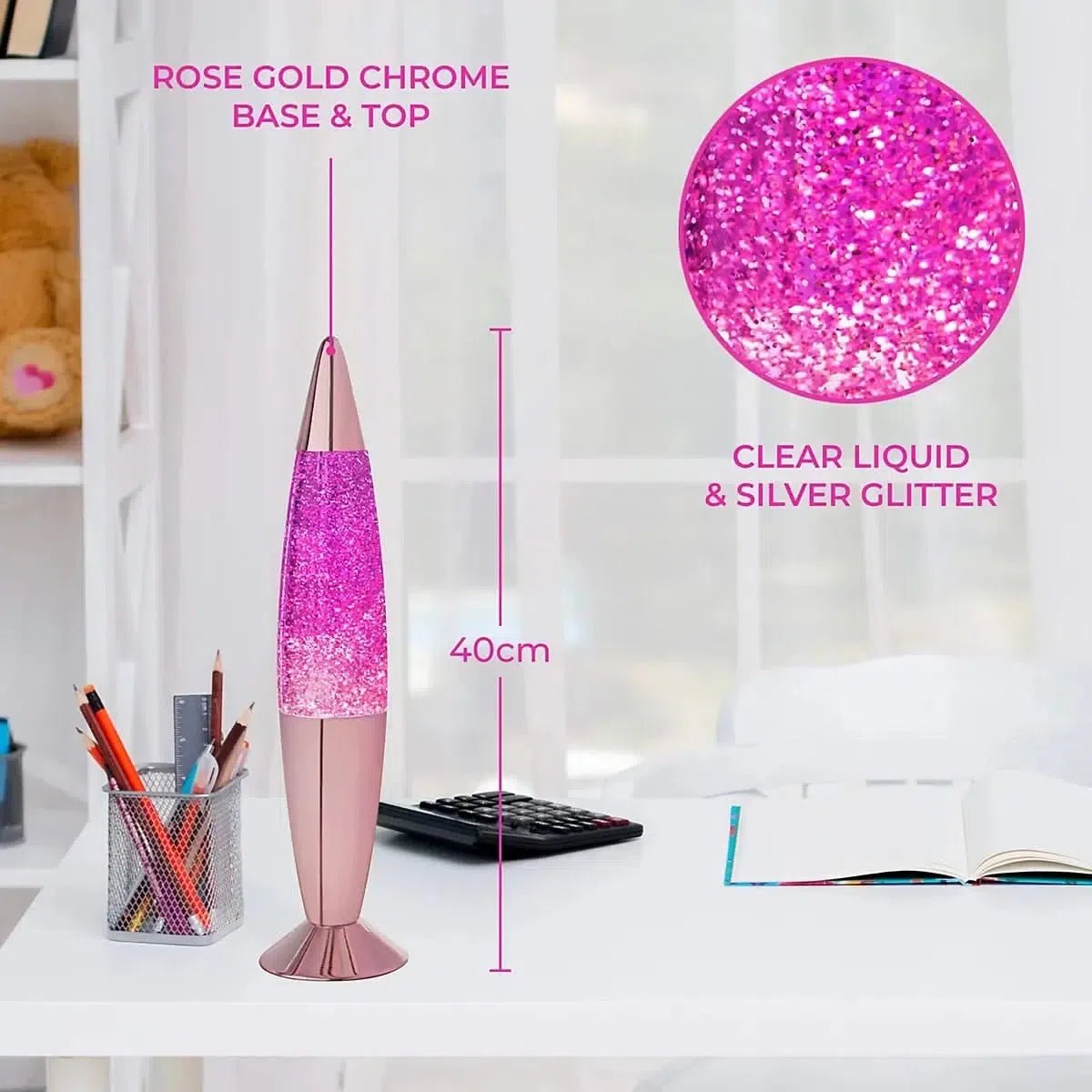 Global Gizmos Purple Chrome Retro Lava Lamp-Global Gizmos Purple Chrome Retro Lava Lamp