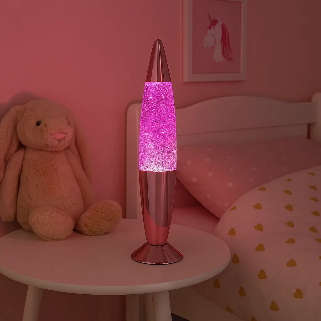 Global Gizmos Purple Chrome Retro Lava Lamp-Global Gizmos Purple Chrome Retro Lava Lamp