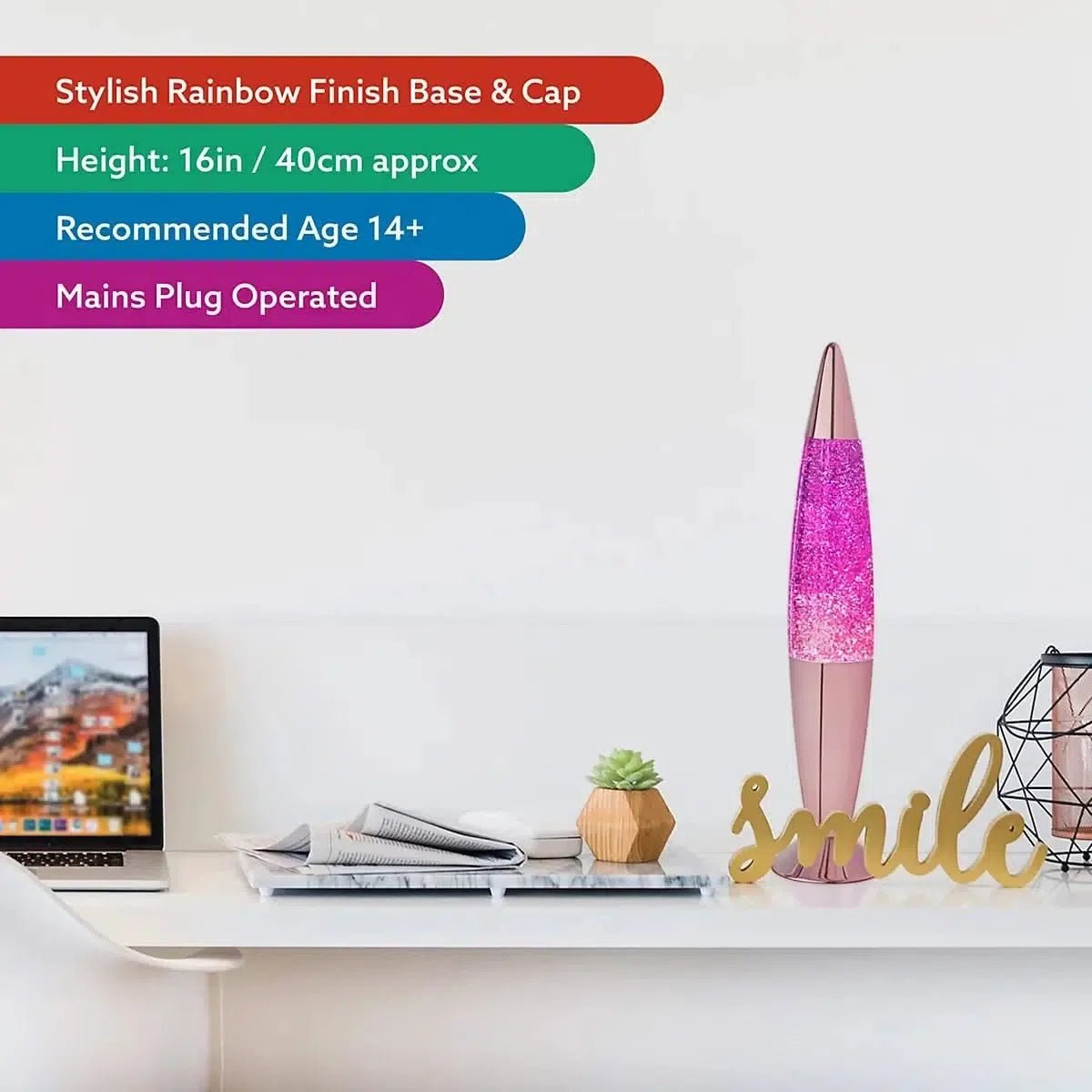 Global Gizmos Purple Chrome Retro Lava Lamp-Global Gizmos Purple Chrome Retro Lava Lamp