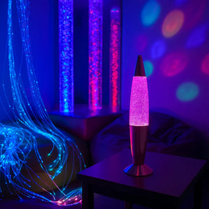 Global Gizmos Purple Chrome Retro Lava Lamp-Global Gizmos Purple Chrome Retro Lava Lamp