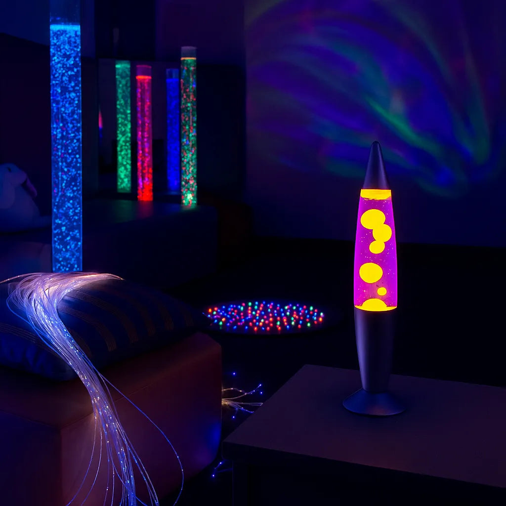 Global Gizmos Purple & Yellow Retro Lava Lamp-Global Gizmos Purple & Yellow Retro Lava Lamp